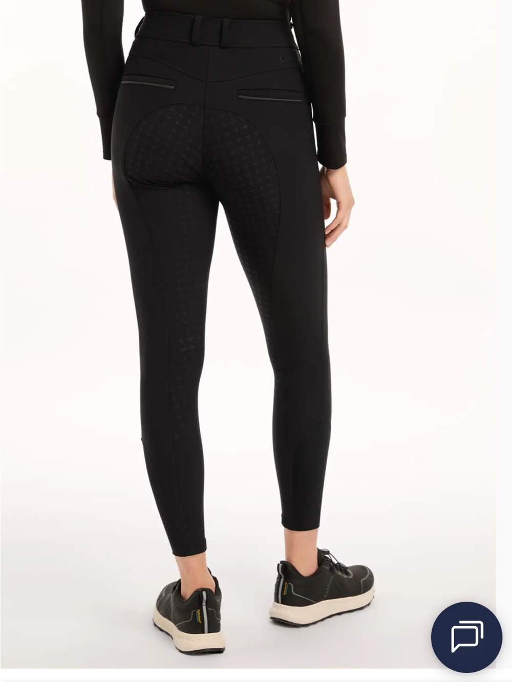 LeMieux Black Equestrian Breeches with Full Seat - Picture 2 of 5